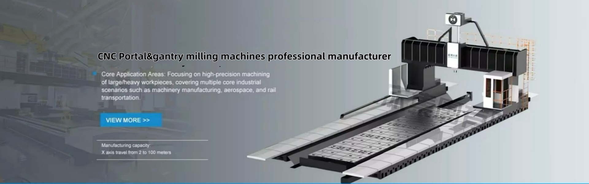 column moving type cnc gantry milling machine