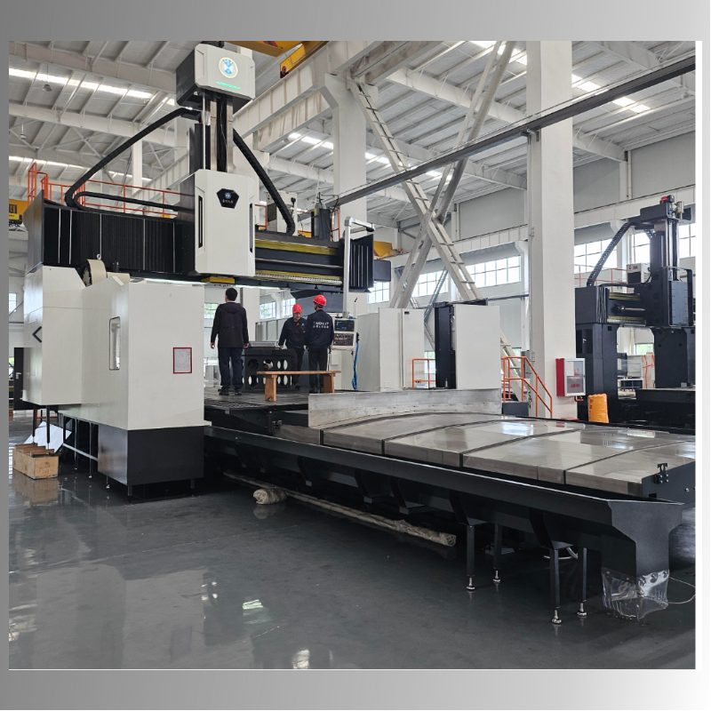 table moving type large square ram portal milling machines