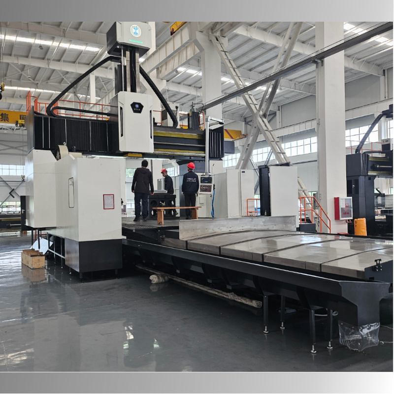 table moving type large square ram portal milling machines